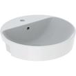 Geberit VariForm 500mm 1 Tap Hole Semi Recessed Round Basin