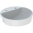 Geberit VariForm 500mm 2 Tap Hole Semi Recessed Round Basin