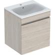 Geberit Renova Plan 550mm Basin & Light Hickory Drawer Vanity Unit