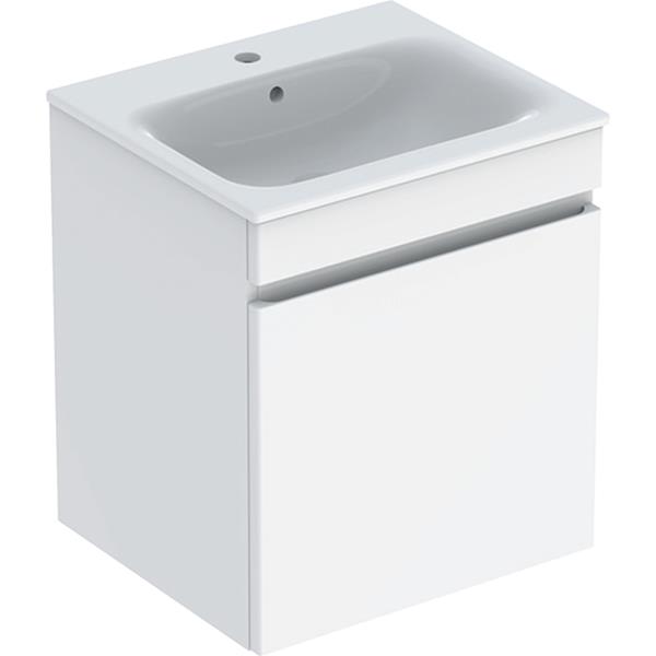 Geberit Renova Plan 550mm Basin & Gloss White Drawer Vanity Unit