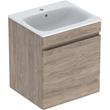 Geberit Renova Plan 550mm Basin & Hickory Drawer Vanity Unit