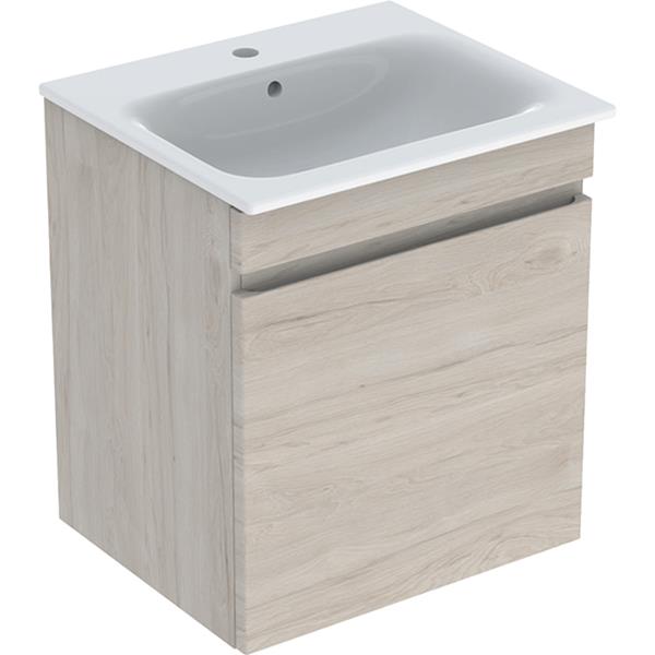 Geberit Renova Plan 600mm Basin & Gloss White Drawer Vanity Unit