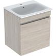 Geberit Renova Plan 600mm Basin & Light Hickory Drawer Vanity Unit