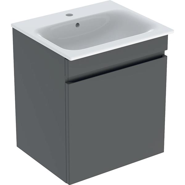 Geberit Renova Plan 600mm Basin & Lava Matt Drawer Vanity Unit