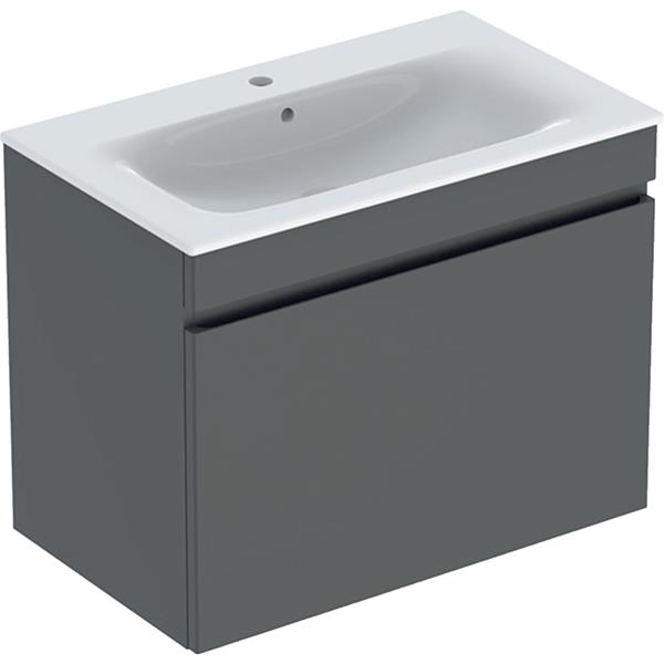 Geberit Renova Plan 800mm Basin & Lava Matt Drawer Vanity Unit