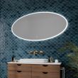 HiB Arena 120 Oval LED Mirror Steam-Free Bathroom Mirror