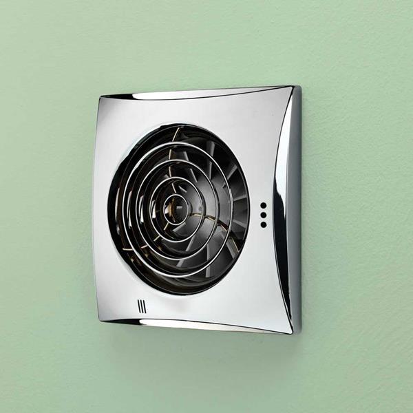 Hush Bathroom Fan Chrome - Low Voltage - Low Voltage