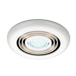 HIB Cyclone Wet Room Inline Fan White -  Cool White LED