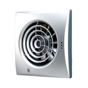 Hush Matt Silver Wall Mounted Fan With Timer