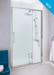 1100mm Lakes Semi-Frameless Pivot Door with integrated In-line Panel