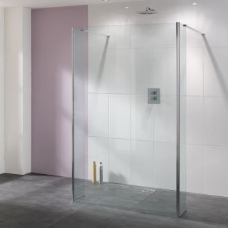 Lakes Bathrooms Coastline Collection Riviera Shower Screen 1100mm