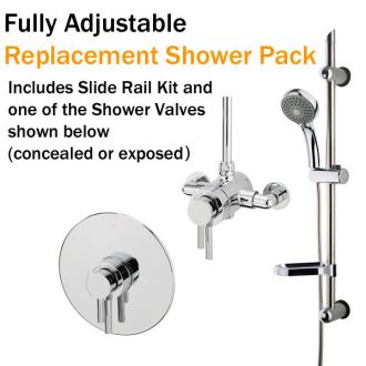 Fully Adjustable Replacement Shower Pack