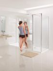 Lakes Mirror 1000mm Walk In Enclosure with Side Panel