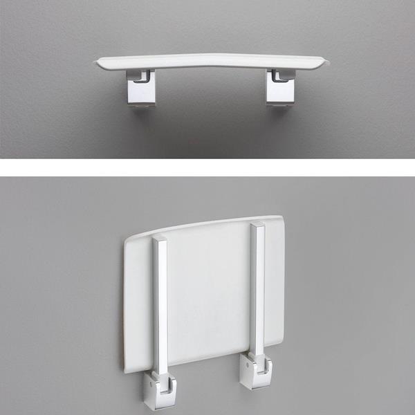 Lakes Series 150 RD Shower Seat 325mm - Chrome/White