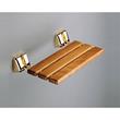 Lakes Series 200 RD Iroko Hardwood Shower Seat 489mm - Gold