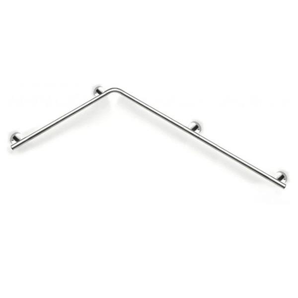 Lakes Series 400 Steel SG Double Shower Hand Rail 760mm x 1125mm - Chrome