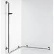 Lakes Series 400 Steel SG Wall Handrail with Shower Holder 1000mm x 560mm x 525mm - Chrome