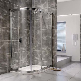 Twyford Bathrooms - 1200mm x 900mm Hydr8 Offset Shower Quadrant Enclosure