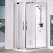 Lakes Single Rail Offset Quad 1200mm x 800mm Shower Enclosure