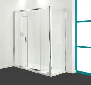 1700mm Coram Optima Shower Double Sliding Door