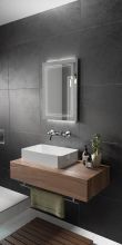 HiB Outline 50 LED Back-lit Steam-Free Bathroom Mirror