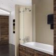 Elbee Profile design bath screen. Supplied by Midland Bathroom Distributors.