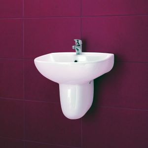 Sinks for the Bathroom - Radius Basin & Semi Pedestal