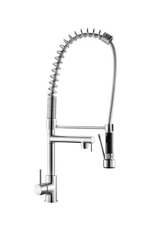 Reginox - Altus Chef Style Mixer Tap - Chrome with Black Spray Handle
