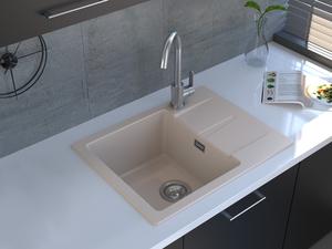 Reginox, Avignon 10 CS  Compact Single Bowl Single Drainer Granite Sink in Caffe Silvery