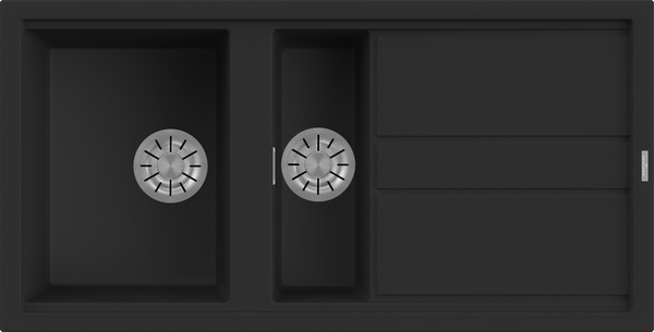 Reginox, Best 1.5 Bowl Sink in Black Synteq