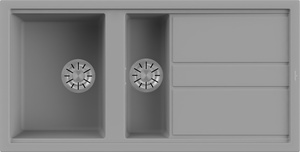 Reginox,Best 1.5 Bowl Sink in Light Grey Synteq