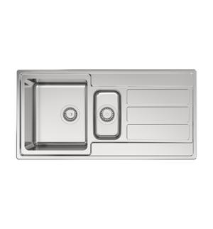 Reginox, Envoy 15  Stainless Steel 1.5 Bowl Sink with Drainer (Sleeved)