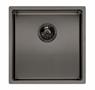 Reginox MIAMI 40X40 GUNMETAL Single Bowl Integrated Sink in PVD gunmetal