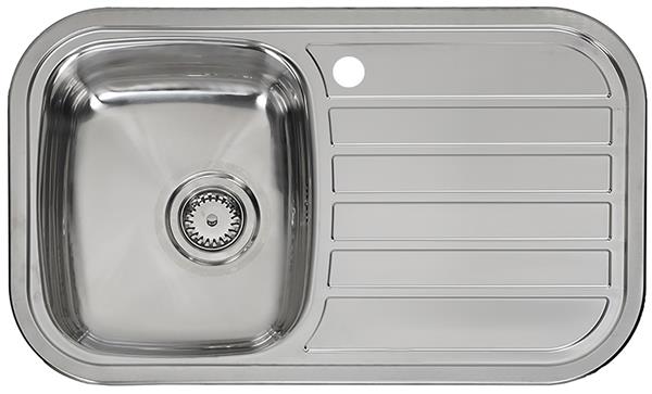 Reginox REGENT 10 LUXA RHD Single Bowl Sink with Drainer to the right