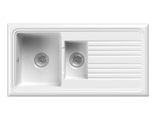 Reginox, 1.5 Traditional Ceramic Sink in White
