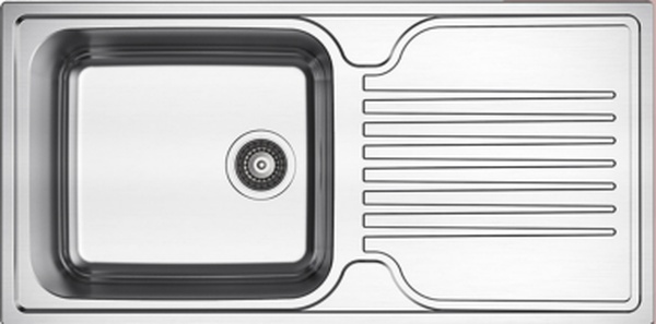 Reginox, Senator 10  Single Bowl Sink with Drainer (Sleeved)