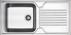 Reginox, Senator 10  Single Bowl Sink with Drainer (Sleeved)