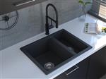 Reginox, Toulon 1.5 BS  1.5 Granite Sink, no Drainer, in Black Silvery