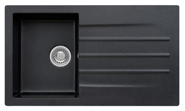 Reginox, Valence Single Bowl Single Drainer Sink in Black Silvery
