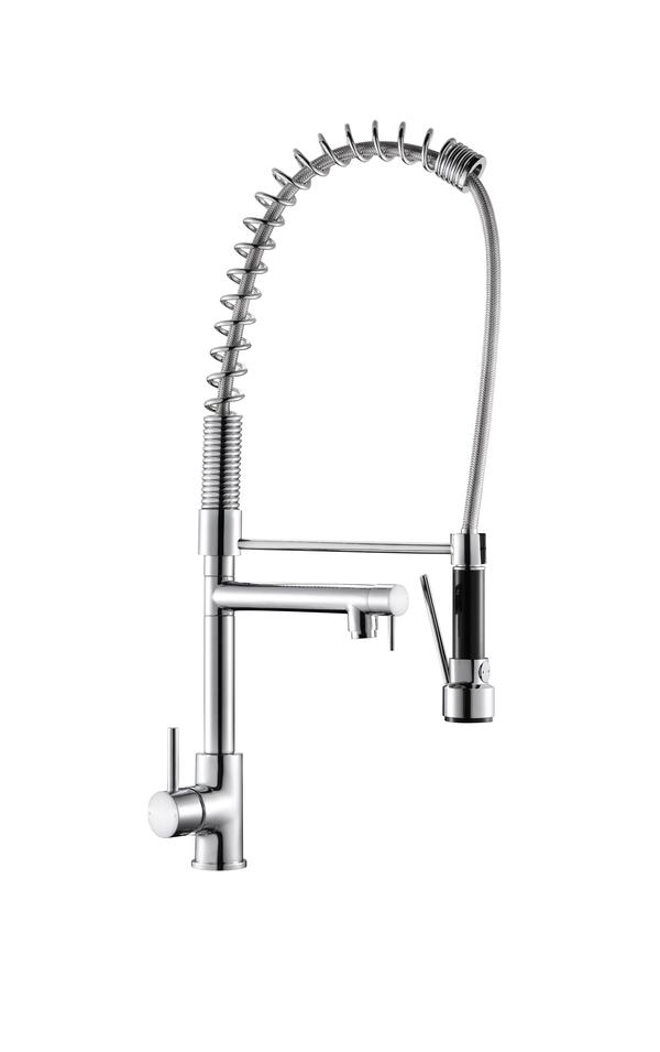 Reginox - Altus Chef Style Mixer Tap - Chrome with Black Spray Handle