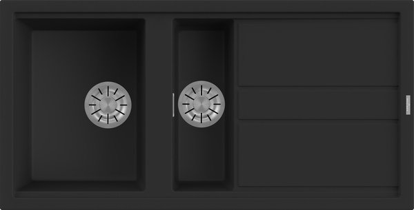 Reginox, Best 1.5 Bowl Sink in Black Synteq