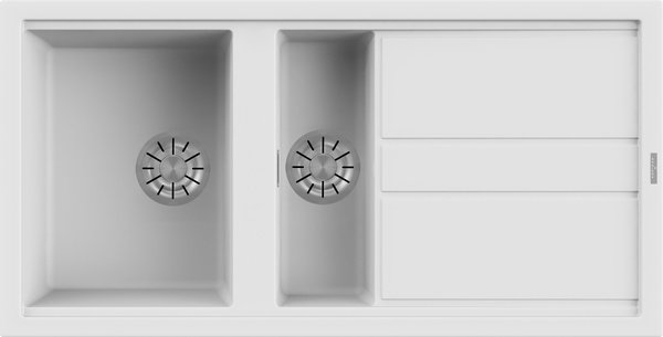 Reginox, Best 1.5 Bowl Sink in White Synteq