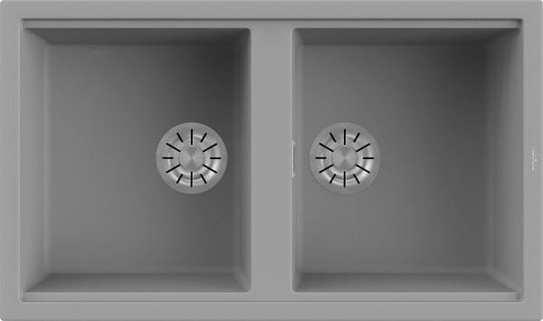 Reginox, Best Double Bowl Sink in Light Grey Synteq