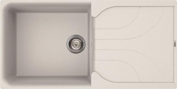 Reginox EGO 480 W Titano (White) Single Bowl Single Drainer Granite Sink
