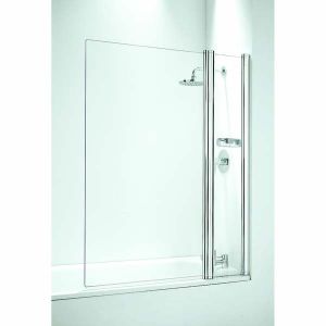 Coram Shower Screen 1050mm Square Bath Screen with Panel
