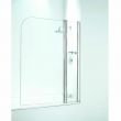 Coram Shower Screen 1050mm Curved Bath Screen with Panel