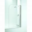 Coram Shower Screen 800mm Curved Bath Screen