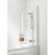 Lakes Bath Screen -Single Panel Curved with Towel Rail