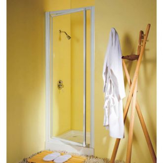 Reduced Height 1750mm x 750mm Shower Pivot Door Silver Frame