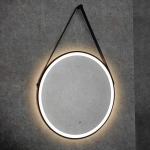 HiB Solstice 80 Black LED Steam-Free Bathroom Mirror